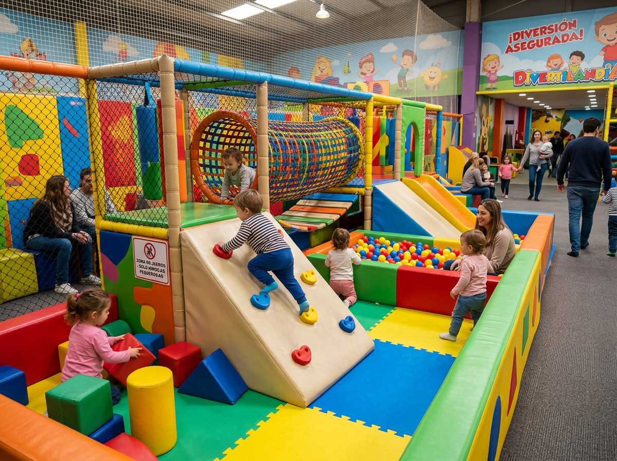 Zona de juego suave para niños pequeños